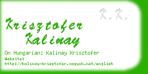 krisztofer kalinay business card